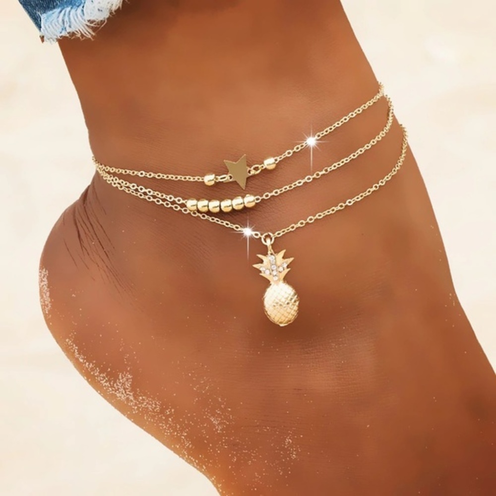 Pineapple Star Anklet